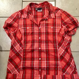 Jack Wolfskin Slim Fit Plaid Hiking Shirt Size XL